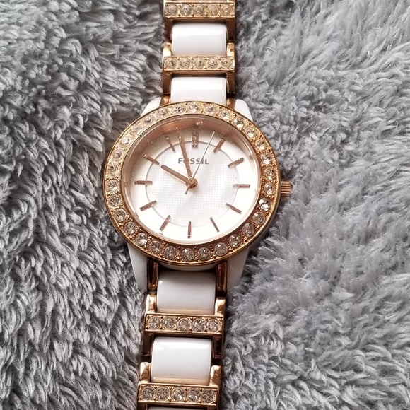 White & Rose Gold Watch (FOSSIL) - Picture 2 of 3